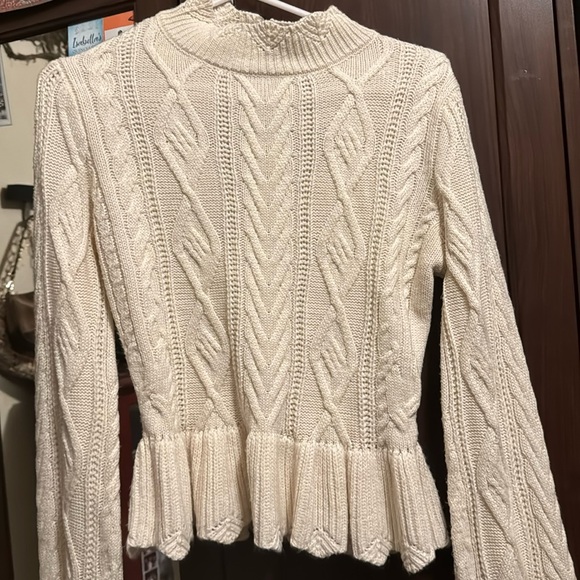 Louna White Pointelle Sweater - Picture 2 of 6
